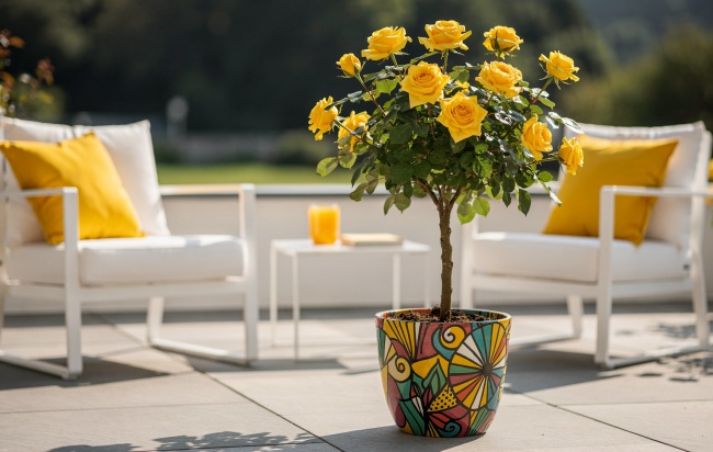 Stromkové růže: Elegance, která okouzlí zahradu i terasu