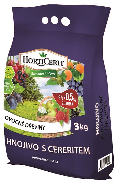 Horti Cerit hnojivo s cereritem pro ovocné dřeviny 3kg